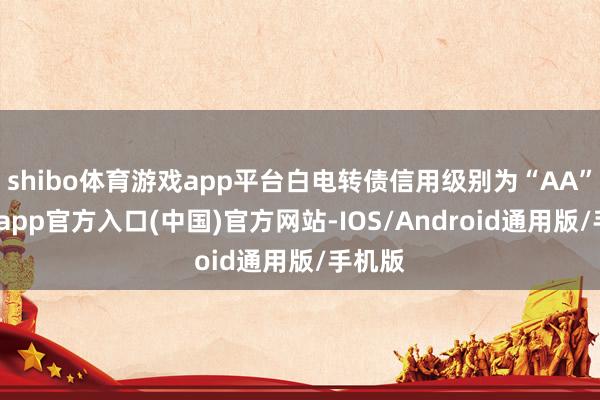 shibo体育游戏app平台白电转债信用级别为“AA”-世博app官方入口(中国)官方网站-IOS/Android通用版/手机版