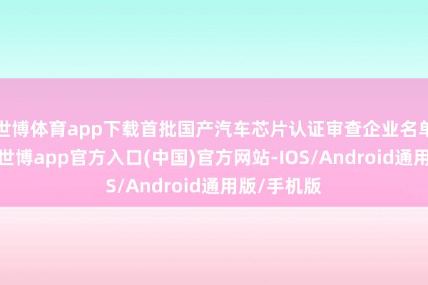 世博体育app下载首批国产汽车芯片认证审查企业名单认真发布-世博app官方入口(中国)官方网站-IOS/Android通用版/手机版