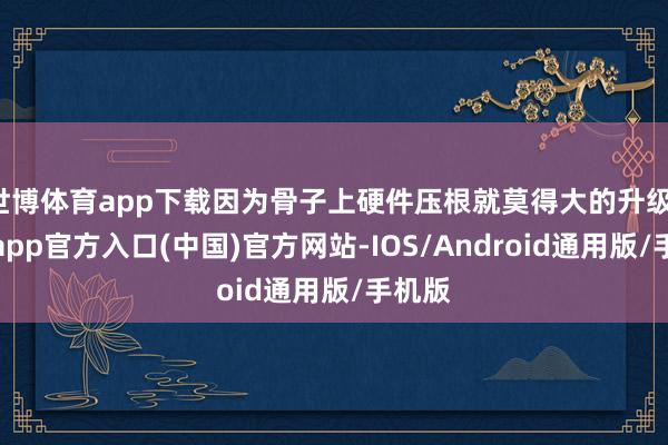 世博体育app下载因为骨子上硬件压根就莫得大的升级-世博app官方入口(中国)官方网站-IOS/Android通用版/手机版