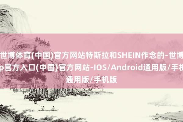 世博体育(中国)官方网站特斯拉和SHEIN作念的-世博app官方入口(中国)官方网站-IOS/Android通用版/手机版