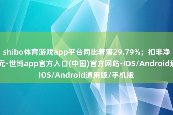 shibo体育游戏app平台同比着落29.79%；扣非净利润20.32亿元-世博app官方入口(中国)官方网站-IOS/Android通用版/手机版