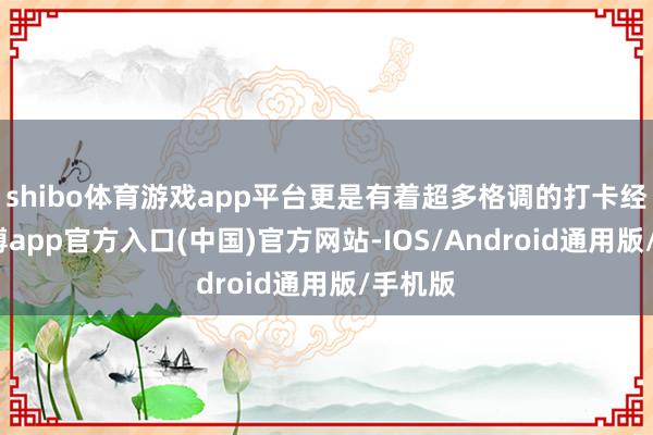 shibo体育游戏app平台更是有着超多格调的打卡经典-世博app官方入口(中国)官方网站-IOS/Android通用版/手机版