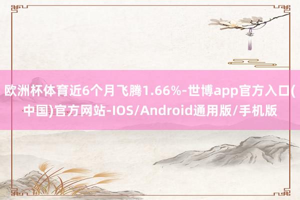 欧洲杯体育近6个月飞腾1.66%-世博app官方入口(中国)官方网站-IOS/Android通用版/手机版