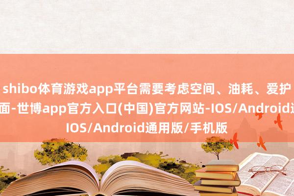 shibo体育游戏app平台需要考虑空间、油耗、爱护老本等多个方面-世博app官方入口(中国)官方网站-IOS/Android通用版/手机版